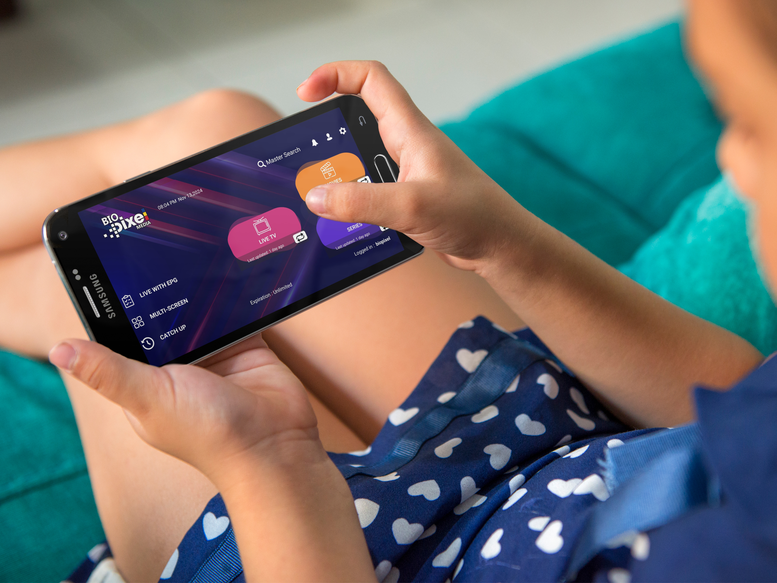 mockup biopixel Player Va instalati aplicatia